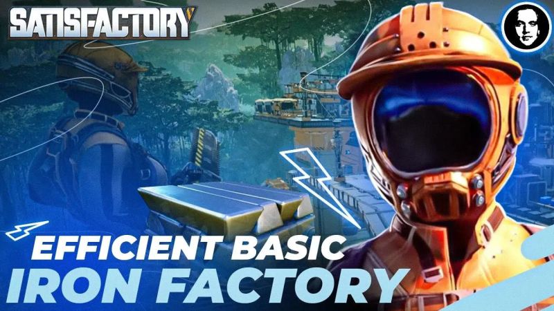 Satisfactory Update 6 Efficient Basic Steel Factory Tutorial - Beautiful Minimal Image - 4K