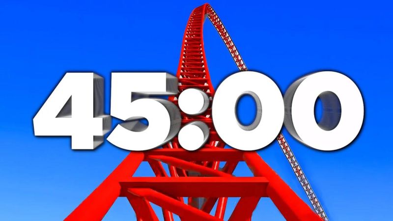 20 Min Countdown Timer Roller Coaster - Full HD Mountain Illustrations for Desktop