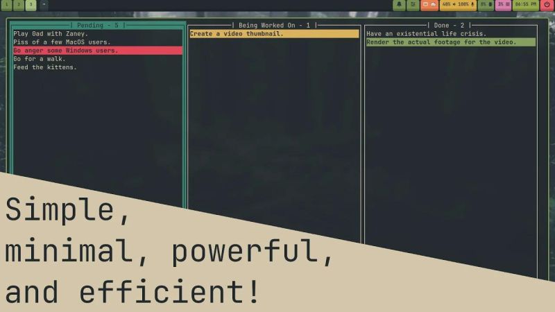 Github Act0r1 Tui Todo - Best Minimal Designs in Desktop