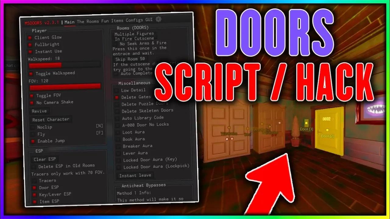 NEW UPDATE ROBLOX DOORS SCRIPT HACK GUI SKIP TO LEVEL 100 Entity VbVpgEq8ALc