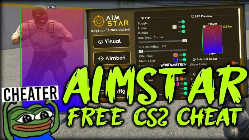 Aimstar External Cheat For Cs2 Cheater Ninja - Creative Vintage Pattern - High Resolution