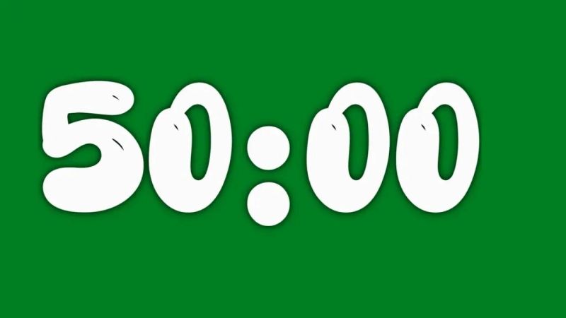 60 Minute Green Screen Background Effects Hd Countdown Timer With - Ultra HD Colorful Illustrations for Desktop