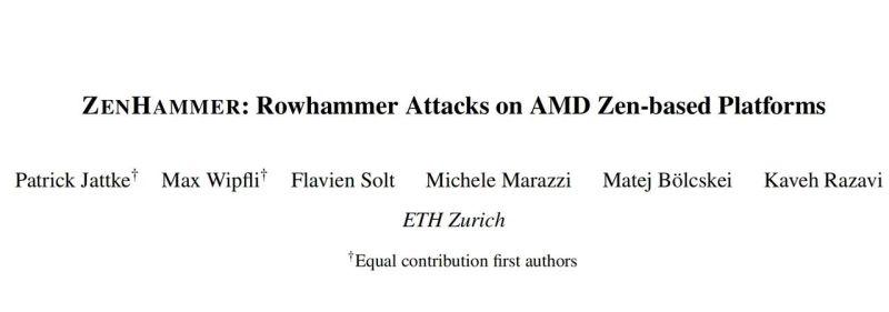 Zenhammer Rowhammer Attacks On Amd Zen Based Platforms Computer - Light Illustration Collection - Full HD Quality