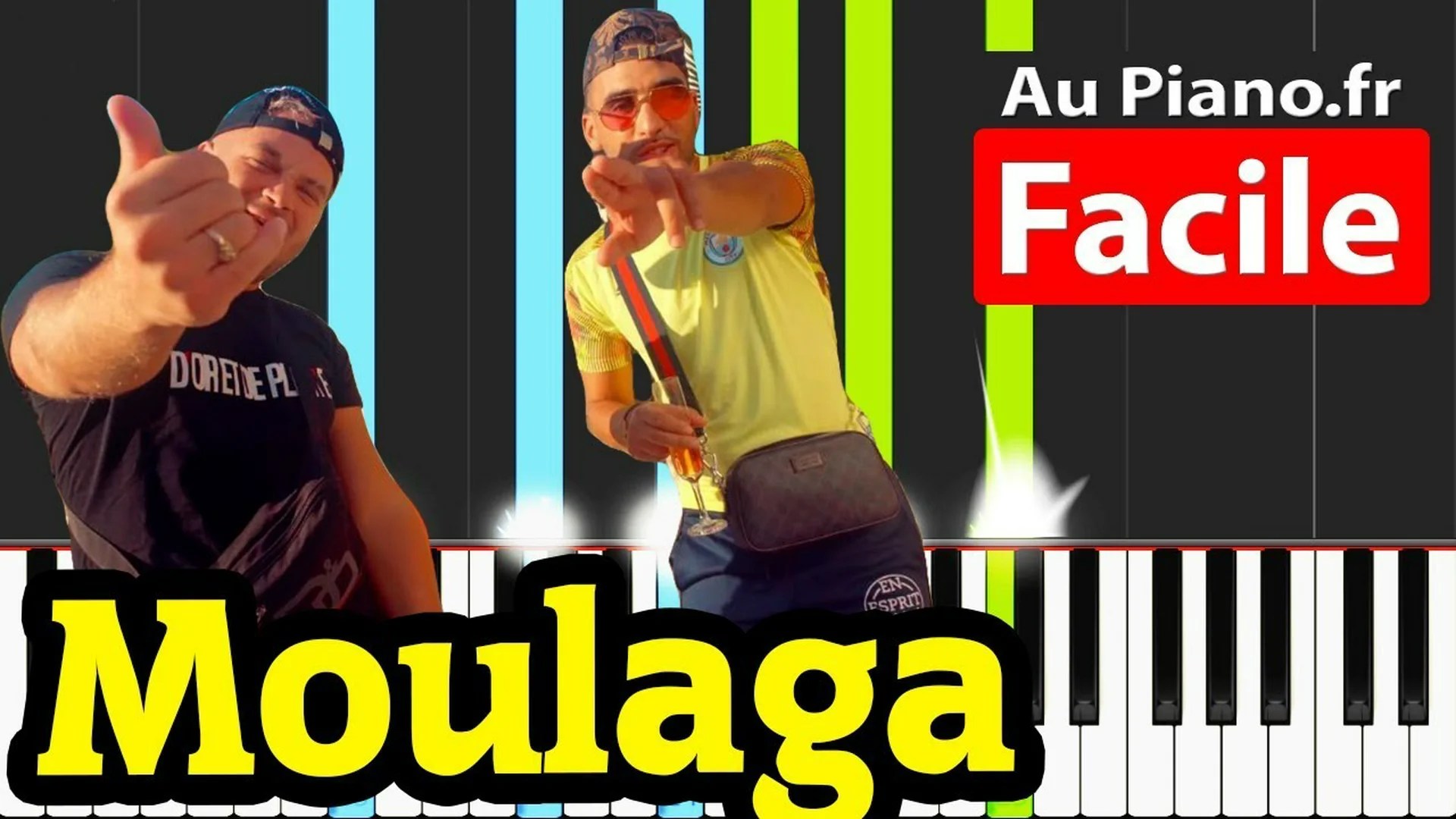 Heuss L&rsquo;Enfoiré (ft. JuL) – Moulaga Piano tutorial facile (Instrumental Rap)