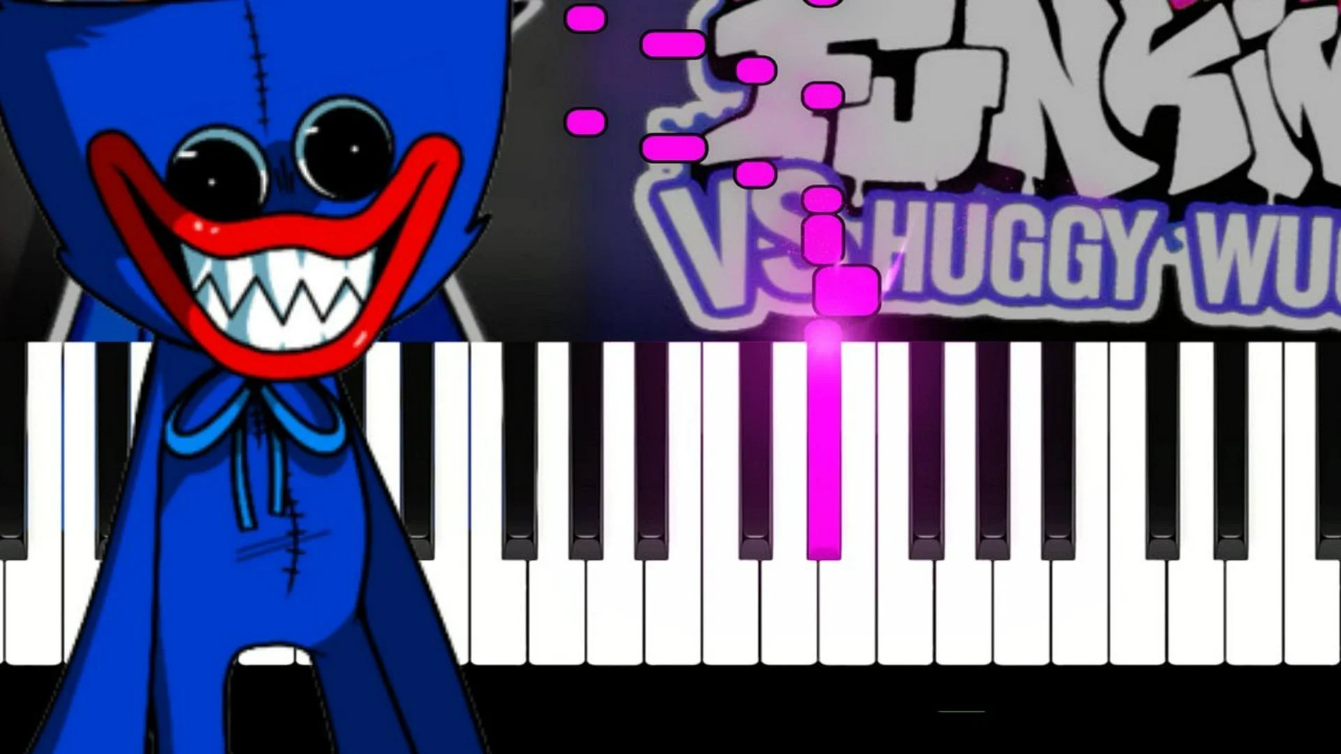 Friday Night Funkin&rsquo; VS Huggy Wuggy (Poppy Playtime) – Piano Tuto Très Facile