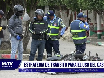 Estrategia de tránsito para el uso del casco