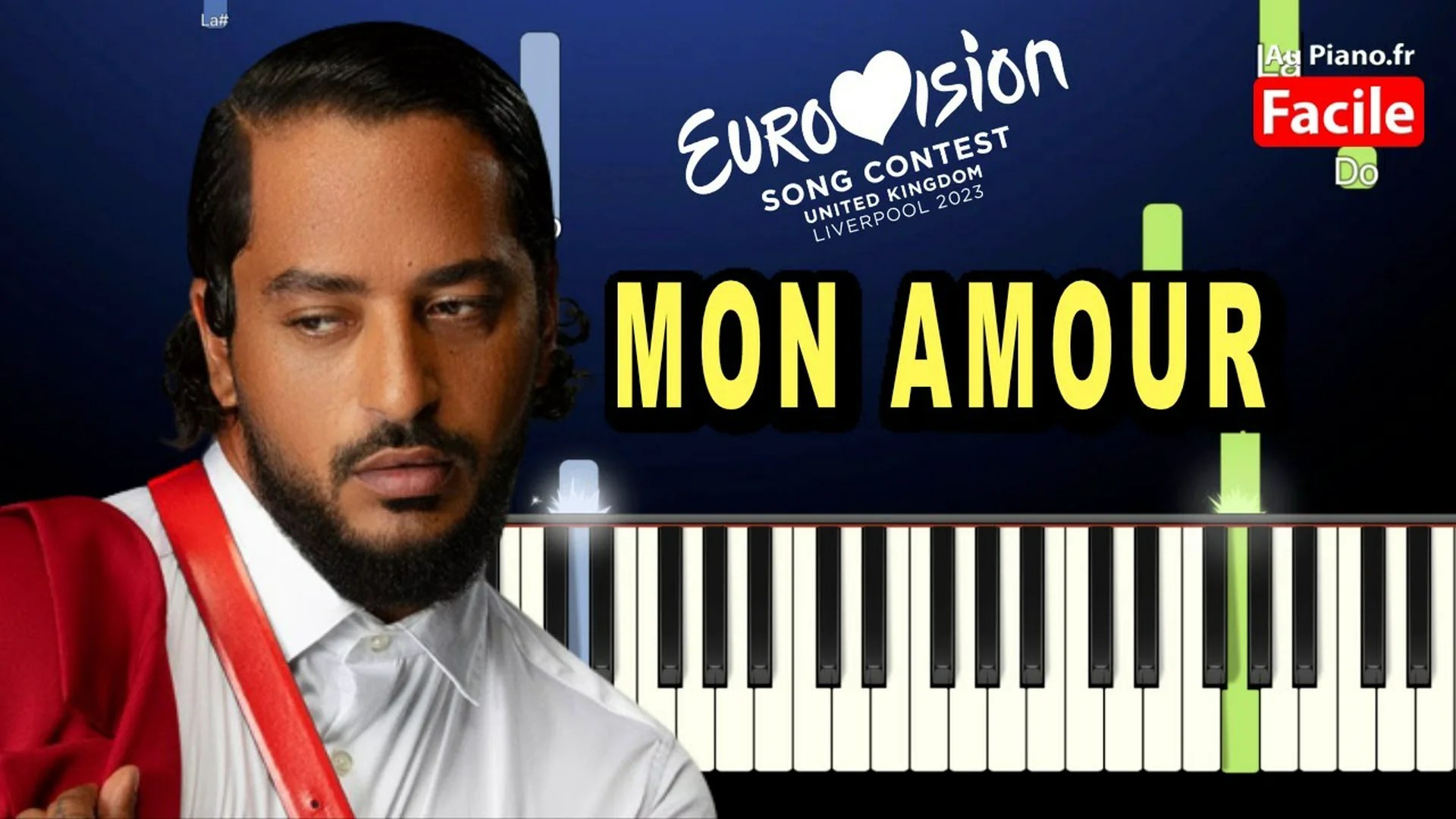 Slimane Mon Amour – Piano Tutorial Karaoké Paroles