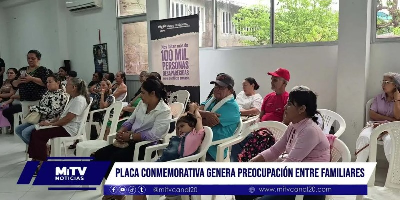Placa conmemorativa genera preocupación entre familiares