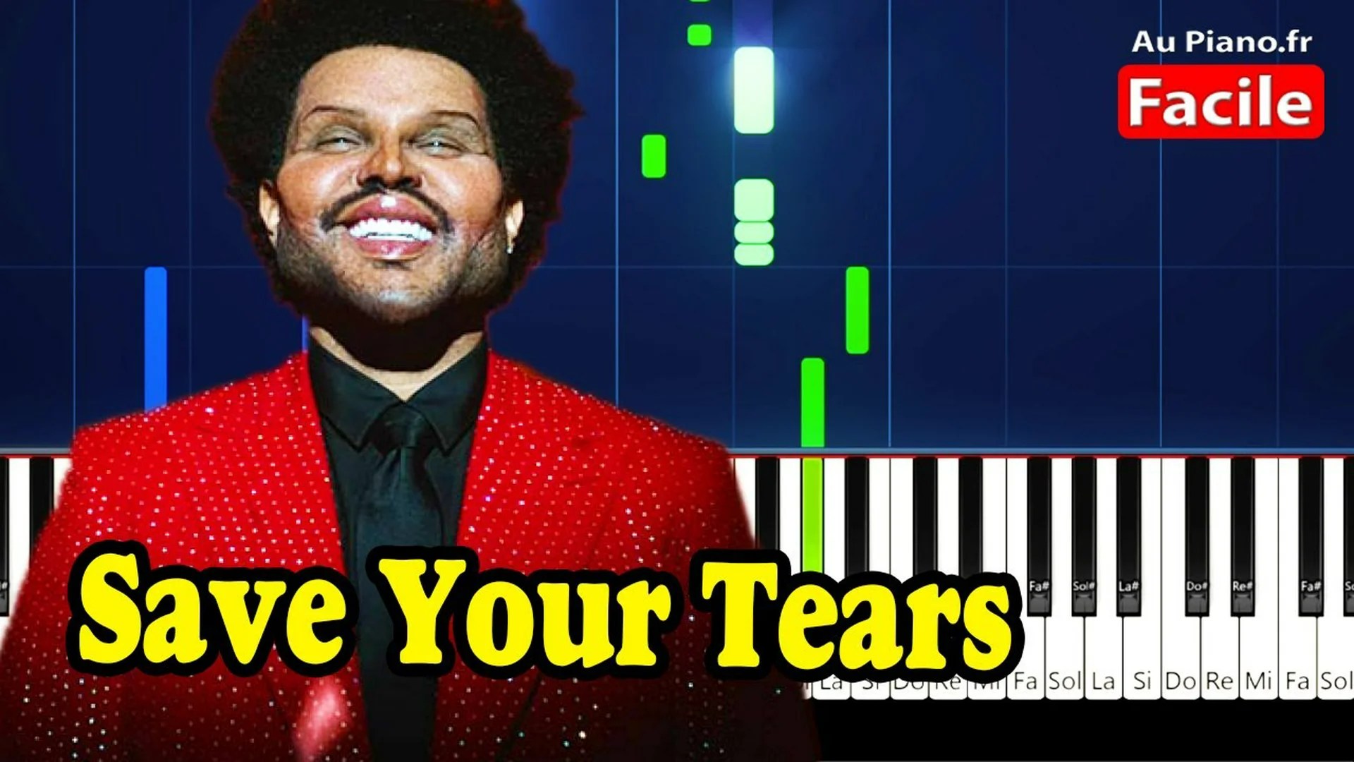 The Weeknd Save Your Tears – Piano Cover Tutorial Instrumental Lyrics