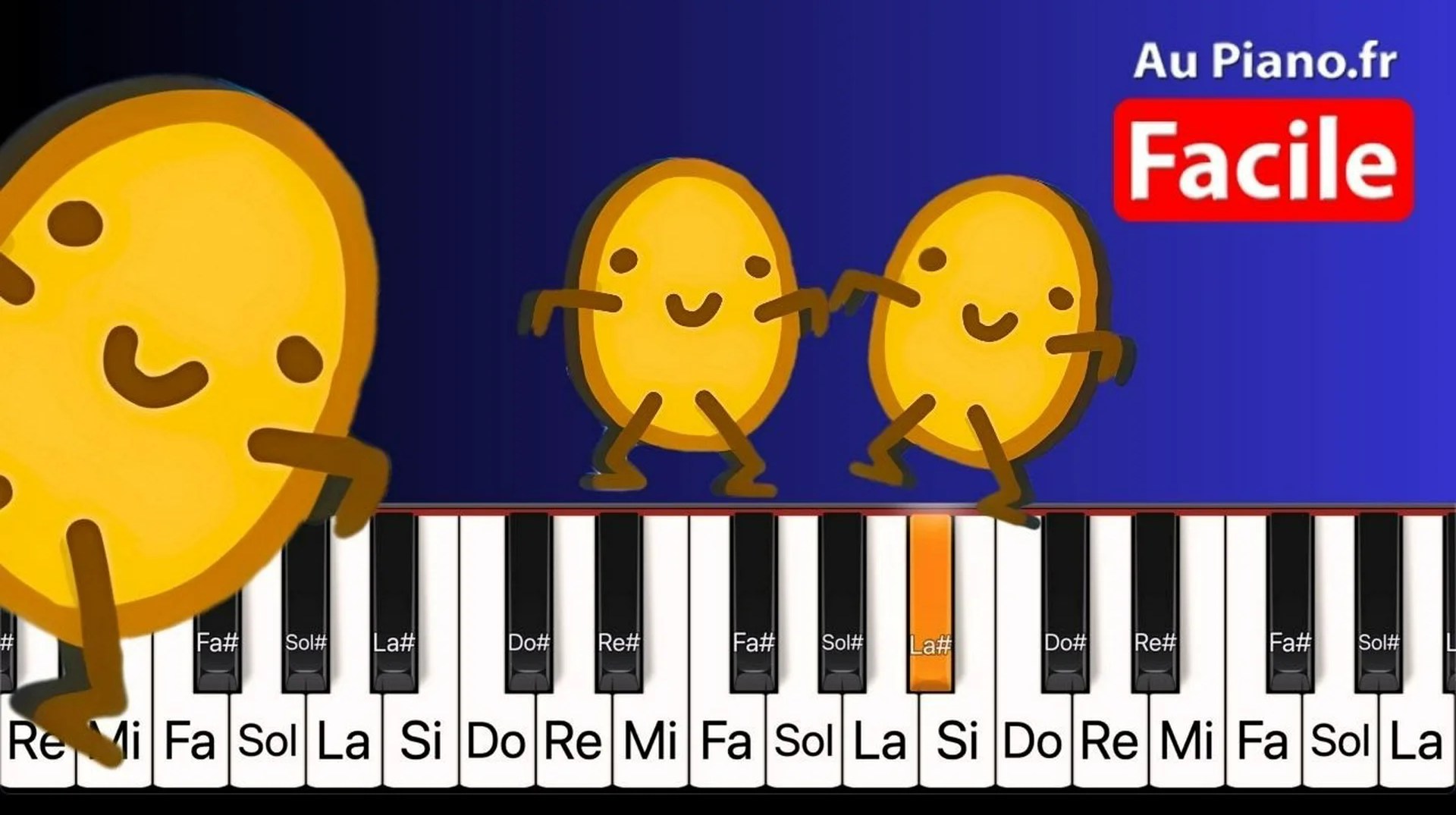 Nous Sommes les Patates : Tutoriel Piano Facile avec Paroles