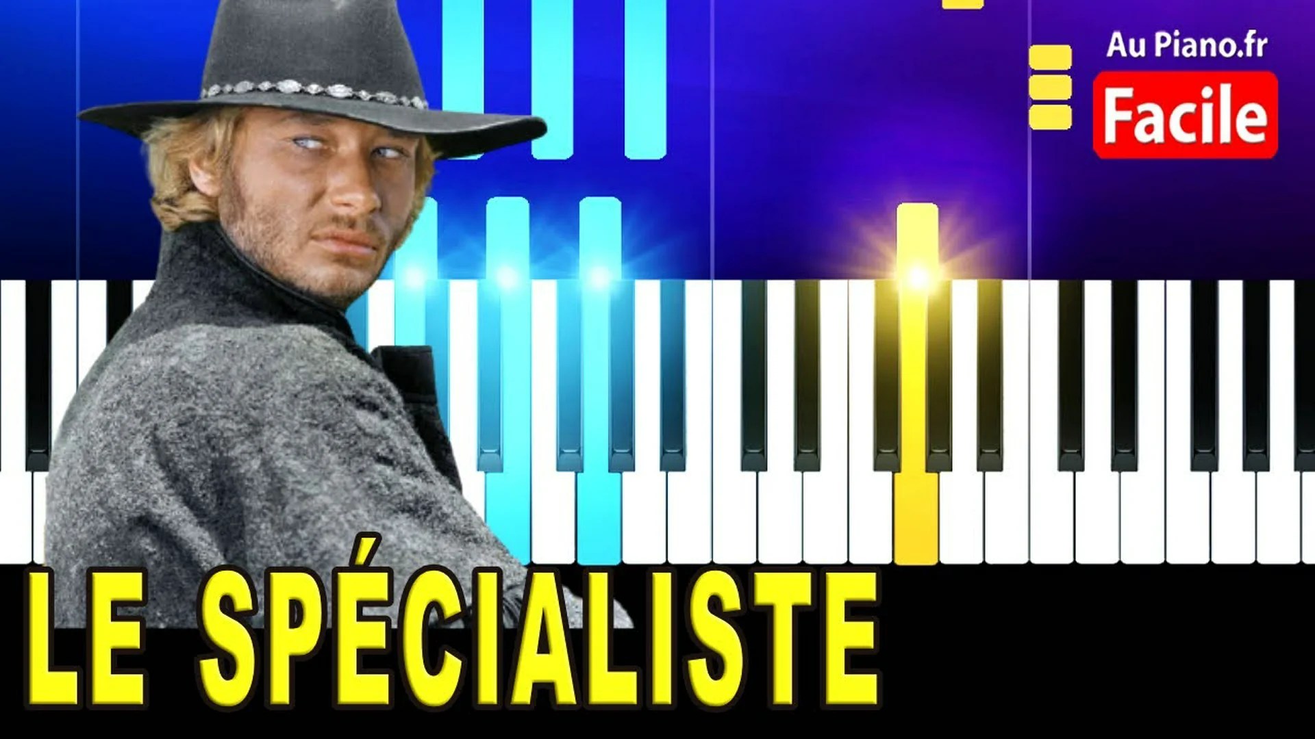 Johnny Hallyday Le Spécialiste – Piano Cover Tutorial FACILE (Au Piano.fr)