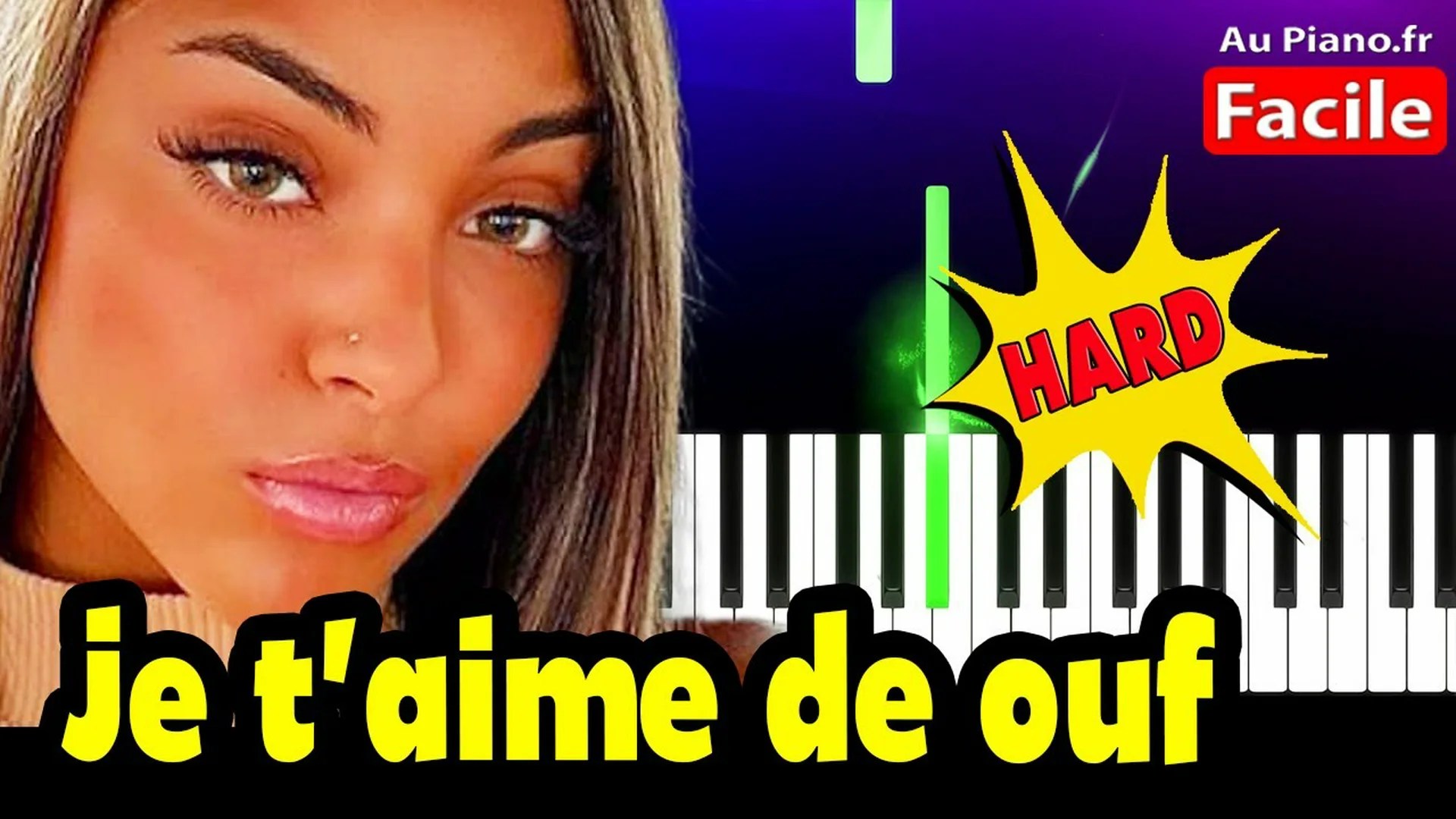 Wejdene Je t&rsquo;aime de ouf – Piano Cover Tutorial Parole (difficile)