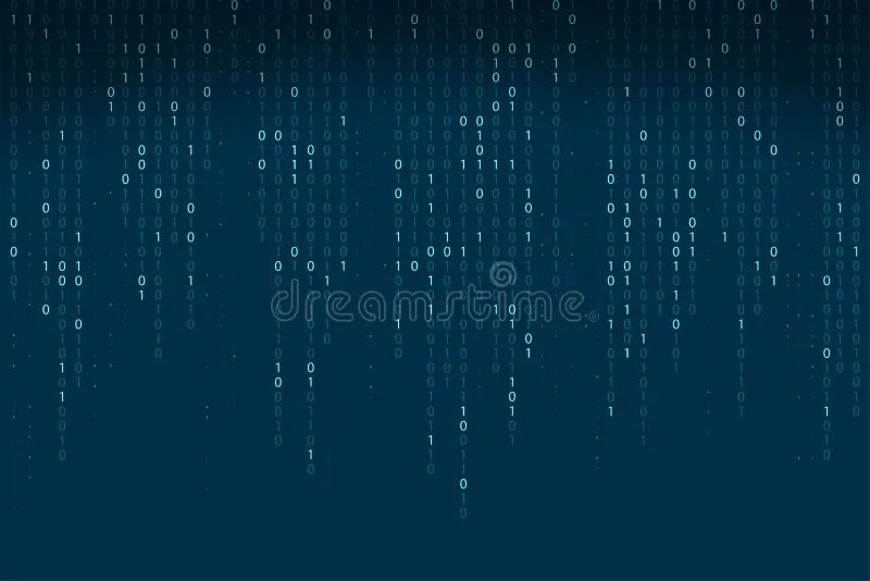 Abstract Circle Binary Code Background Falling Streaming Binary Stock - Premium Gradient Design Gallery - 4K