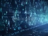 Abstract Digital Background With Binary Code And Ai Algorithms Stock