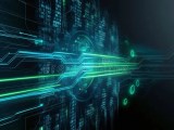 Binary Code And Ai Algorithms Running In The Background An Abstract