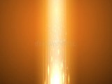 Orange Background With Stream Of Binary Code Stock Vector