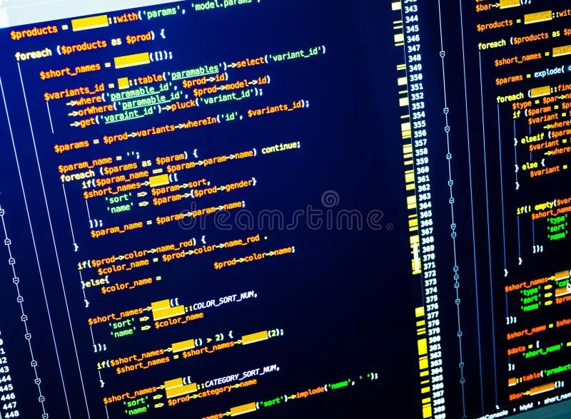 1 Back End Coding Workflow Of The Web Developing Using Php Language Programming Concept Stock - Premium Gradient Background Gallery - High Resolution