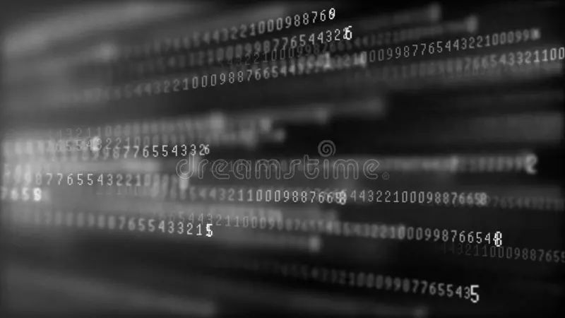 Binary Code Abstract Technology Background Big Data Coding Or Hacker Concept Binary Code - Professional Ocean Background - Retina