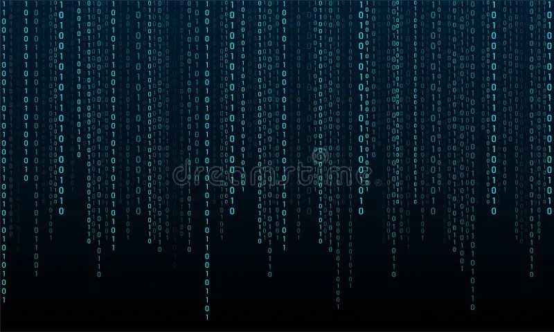 Abstract Binary Code Background Numeric Digit Zero One Data Technology - Perfect Dark Photo - Mobile
