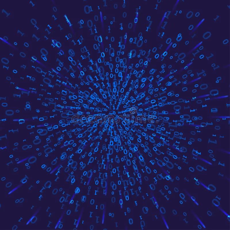 Binary Code Green And Dark Background Digits On Screen Stock Vector - Best Gradient Photos in 4K