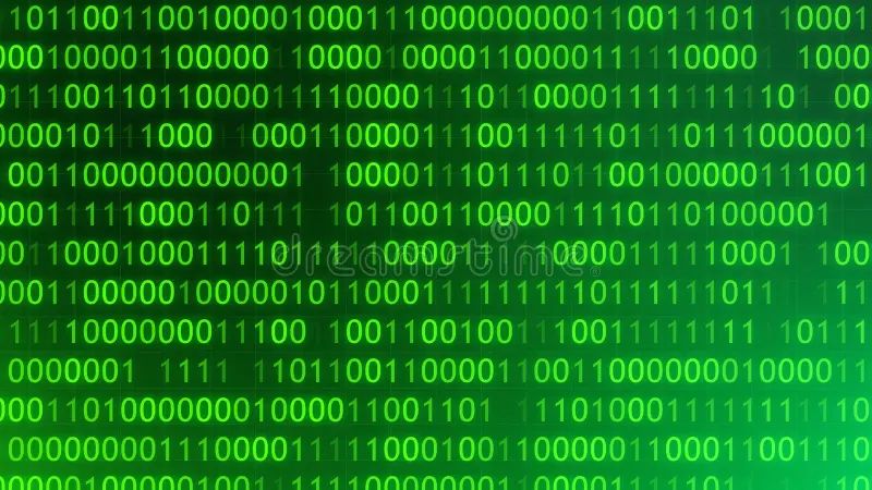 Binary Moving Horizontal Bg Coding Programming Bg Stock Illustration - Gradient Pattern Collection - Mobile Quality