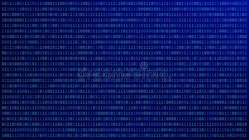 picture Hacker Screen Blue 01 or binary numbers on the computer