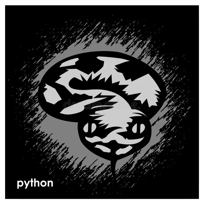 Black Python Logo Template Black Python Monogram Stock Vector Image - Premium Gradient Texture Gallery - Desktop
