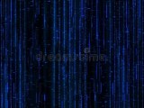 Blue Background Of Matrix With Binary Code Animation Set Of Binary