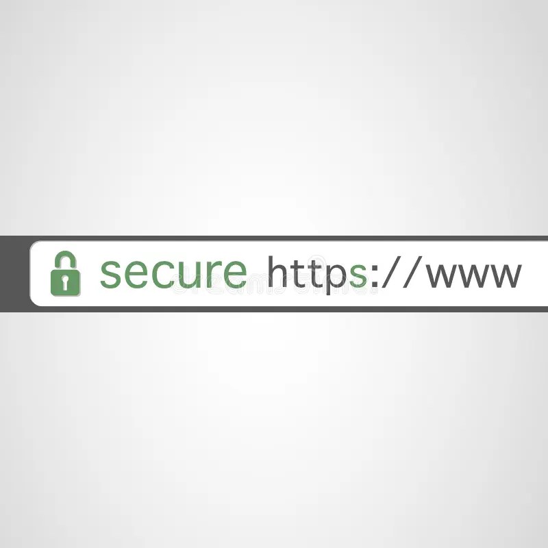 Browser address bar showing mandatory https protocol