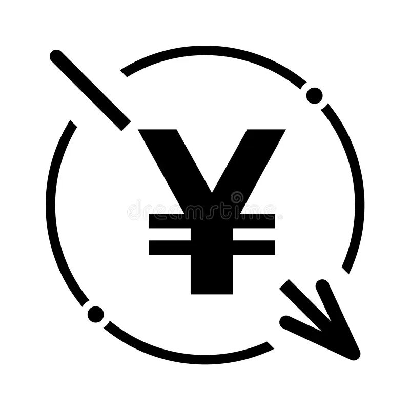 Cost Reduction Decrease Yuan Icon Vector Symbol Image Isolated On - Best Landscape Illustrations in Full HD
