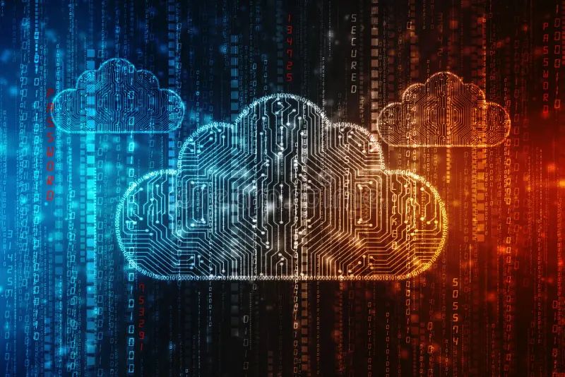 Cloud Computing Technology Concept With 3d Rendering Cloud With Digital - Download Stunning Geometric Wallpaper | Retina