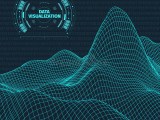 Data Visualization Background Futuristic Design Hud Element Binary