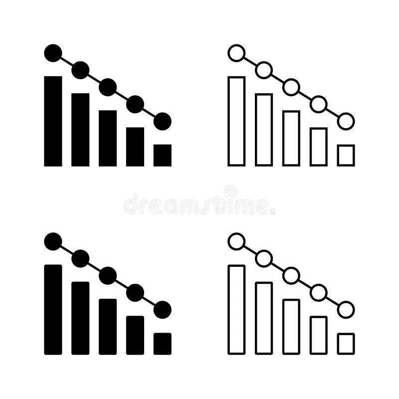 Decrease Bar Chart Icon In Generic Style Market Crash Concept 50103305 - Creative Dark Picture - Ultra HD