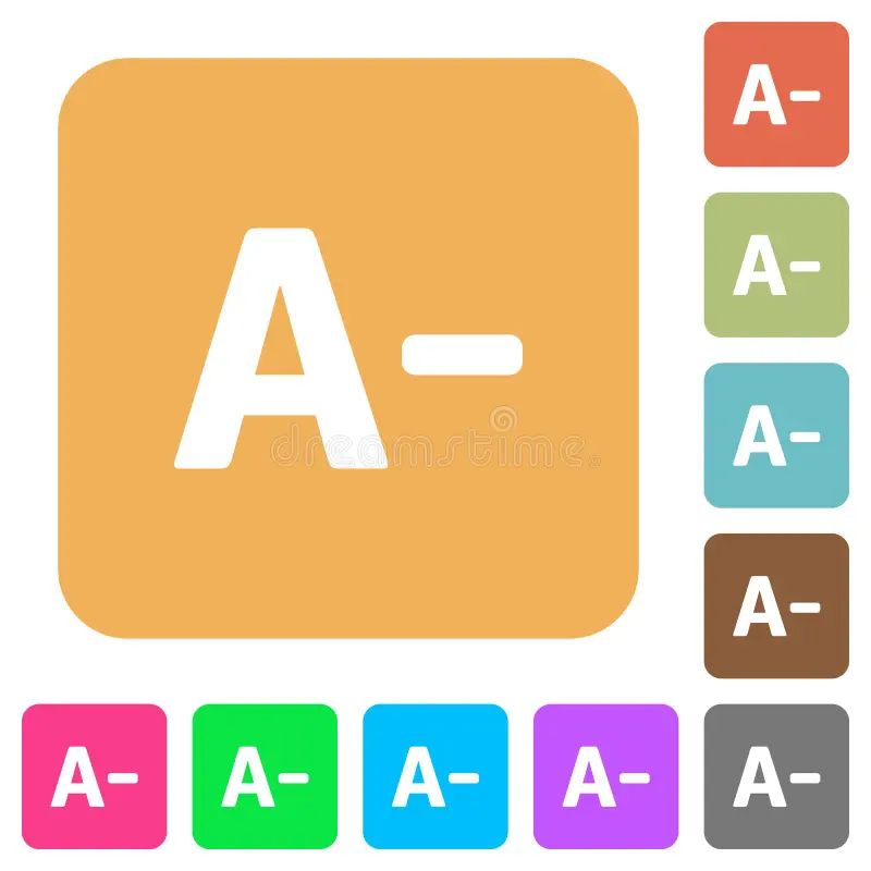 Decrease Font Size Flat White Icons In Square Backgrounds Stock Vector - Artistic Sunset Design - Mobile