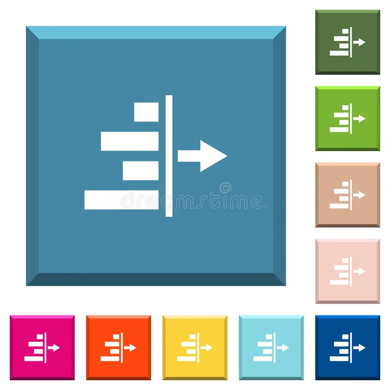Decrease Right Indentation Of Content Flat White Icons In Square - Ultra HD Abstract Illustration - Full HD