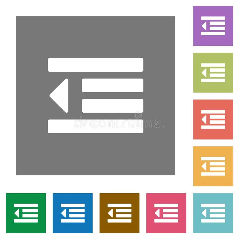 Decrease Text Indentation Round Flat Multi Colored Icons Stock - Full HD Nature Wallpapers for Desktop