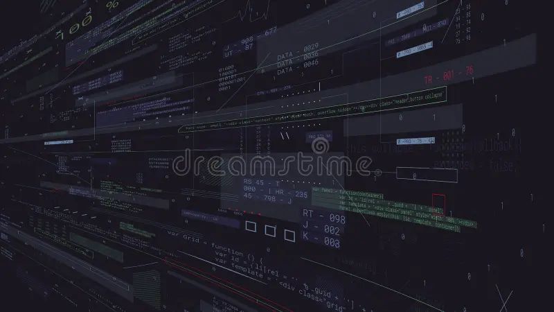 Digital Binary Programming Code Coding Technology Networks And Data Flood Background Of - High Quality Desktop Colorful Images | Free Download