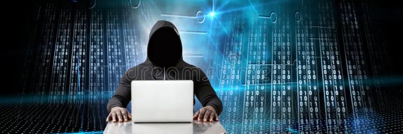 Anonymous Hacker With Computer Code Binary Interface Stock Image Image Of Circular Casual - Stunning Ocean Photo - 8K