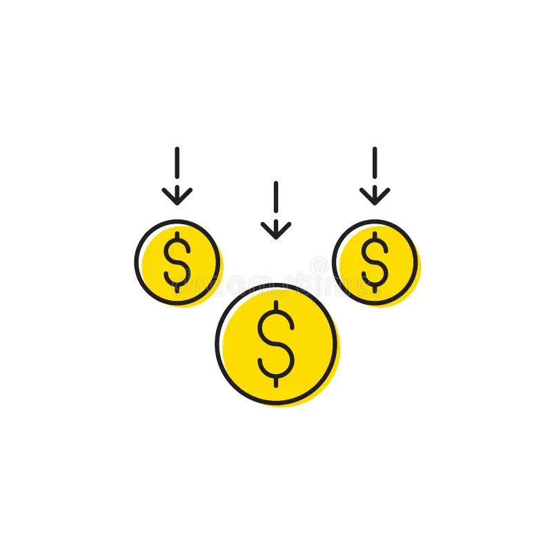 Dollar Decrease Icon In Flat Style Money Decrease Cartoon Vector - Landscape Texture Collection - Ultra HD Quality