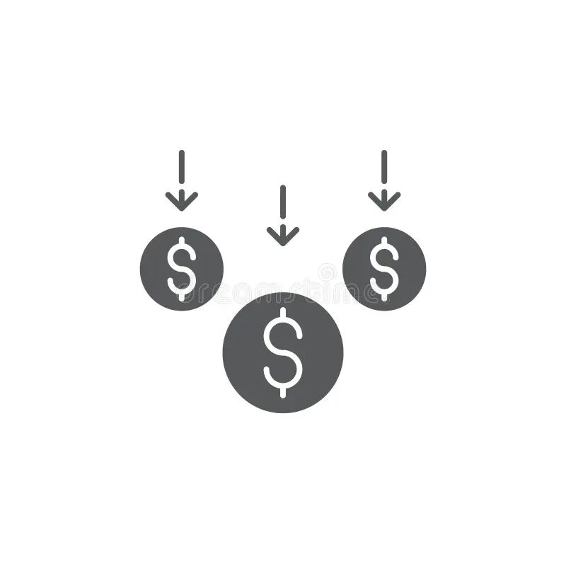 Dollar Decrease Icon In Flat Style Money Decrease Cartoon Vector - Nature Texture Collection - 4K Quality