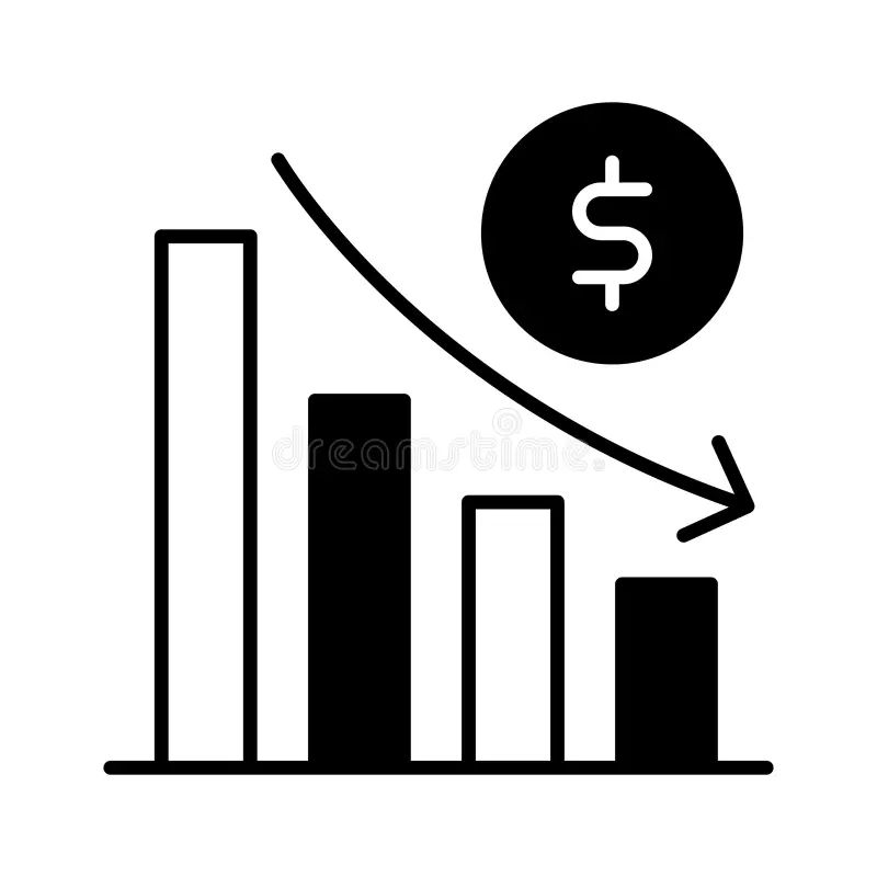 Down Chart Financial Loss Decrease Chart Vector Design Stock Vector - Elegant High Resolution City Patterns | Free Download