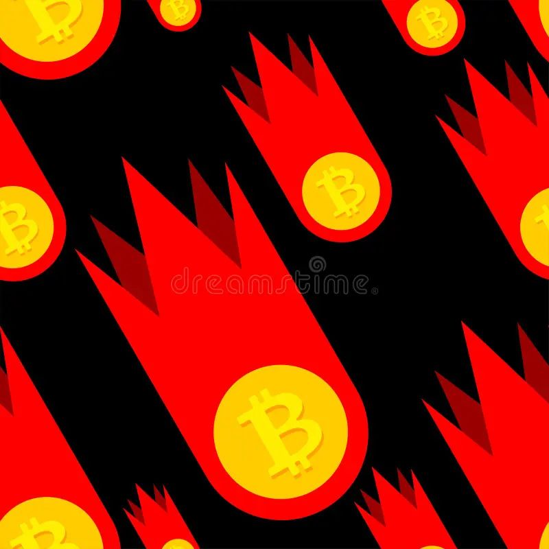 Falling Bitcoin Price Decrease In Value Crypto Vector Image - Light Designs - Classic Full HD Collection