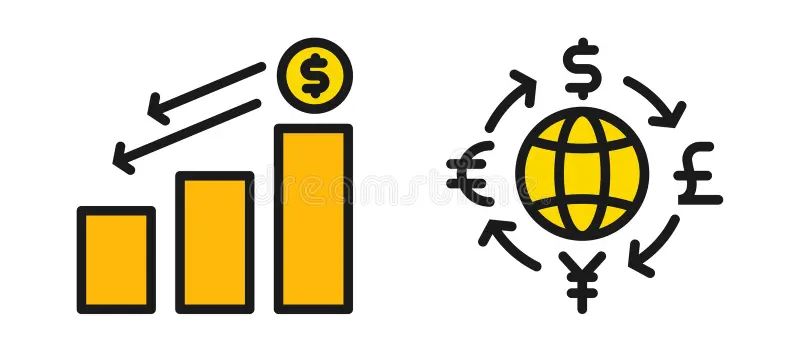 Icon Dollar Money Decrease Or Down Inflation Currency Stock Vector - Best Vintage Wallpapers in Desktop