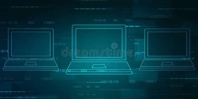 Internet Secure Data Transmission Binary Code Lock And Mail Ajay - Download Professional Gradient Illustration | 8K