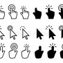 Mouse Click Cursor Set. Hand Cursor. Click Icon. Mouse Pointer Set ...