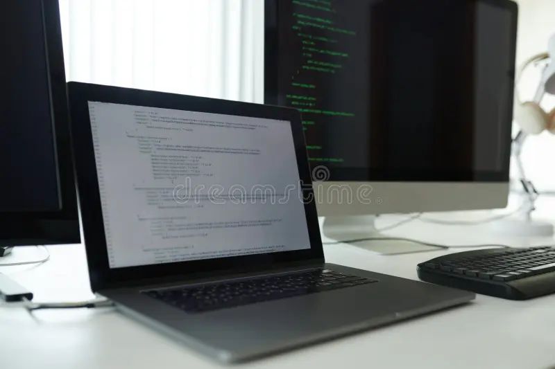 Premium Photo Laptop On The Table With Opened Code Editor Programming - Best Gradient Illustrations in HD