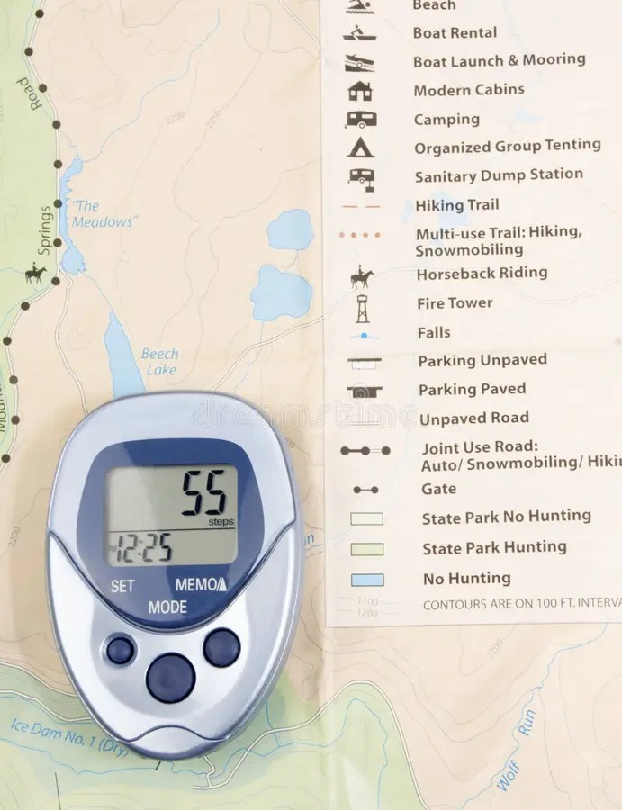 Blue Pedometer Map Stock Photos Free Royalty From Over 28780592.