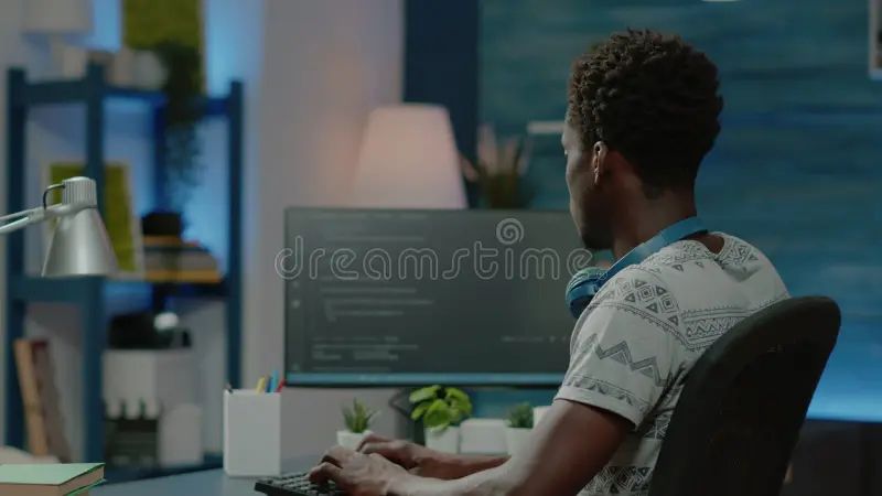 Person Programming Website Firewall With Codes On Computer Stock Photo Image Of Internet - Space Photos - Gorgeous Desktop Collection