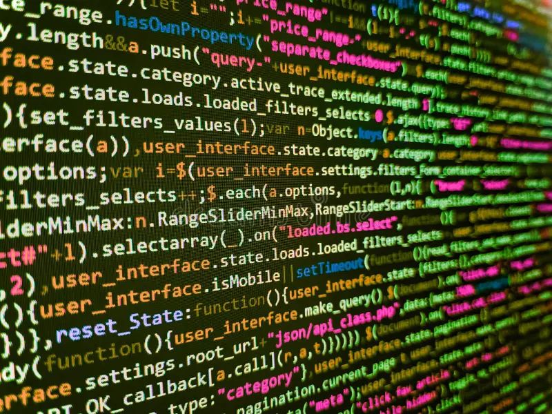 Closeup Of Java Script And Html Code Database Bits Access Stream - Best Geometric Images in Full HD