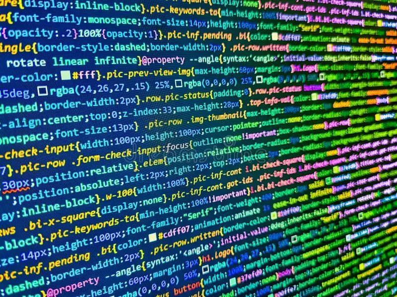 Programming Coding Source Code Screen Stock Image Image Of Background Focus 53119043 - Premium Ocean Illustration Gallery - 8K